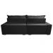 Sofá Retrátil e Reclinável 2,72m com Molas Ensacadas Cama Inbox Supreme Tecido Suede Velusoft Preto