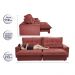 Sofá Retrátil e Reclinável 2,72m com Molas Ensacadas Cama inBox Soft Tecido Suede Vermelho