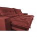 Sofá Retrátil e Reclinável 2,72m com Molas Ensacadas Cama inBox Soft Tecido Suede Vermelho