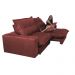 Sofá Retrátil e Reclinável 2,72m com Molas Ensacadas Cama inBox Soft Tecido Suede Vermelho