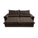 Sofá Retrátil e Reclinável 2,75m Cama inBox Big Fresh com SoftGel D40 Velupluma Café