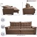 Sofá Retrátil e Reclinável 2,75m Cama inBox Big Fresh com SoftGel D40 Velupluma Castor