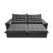 Sofá Retrátil e Reclinável 2,75m Cama inBox Big Fresh com SoftGel D40 Velupluma Cinza