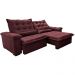 Sofá Retrátil e Reclinável 2,75m Cama inBox Big Fresh com SoftGel D40 Velupluma Vinho