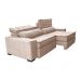 Sofá Retrátil e Reclinável 2,75m Cama inBox Big Puffer com SoftGel D40 Velupluma Bege