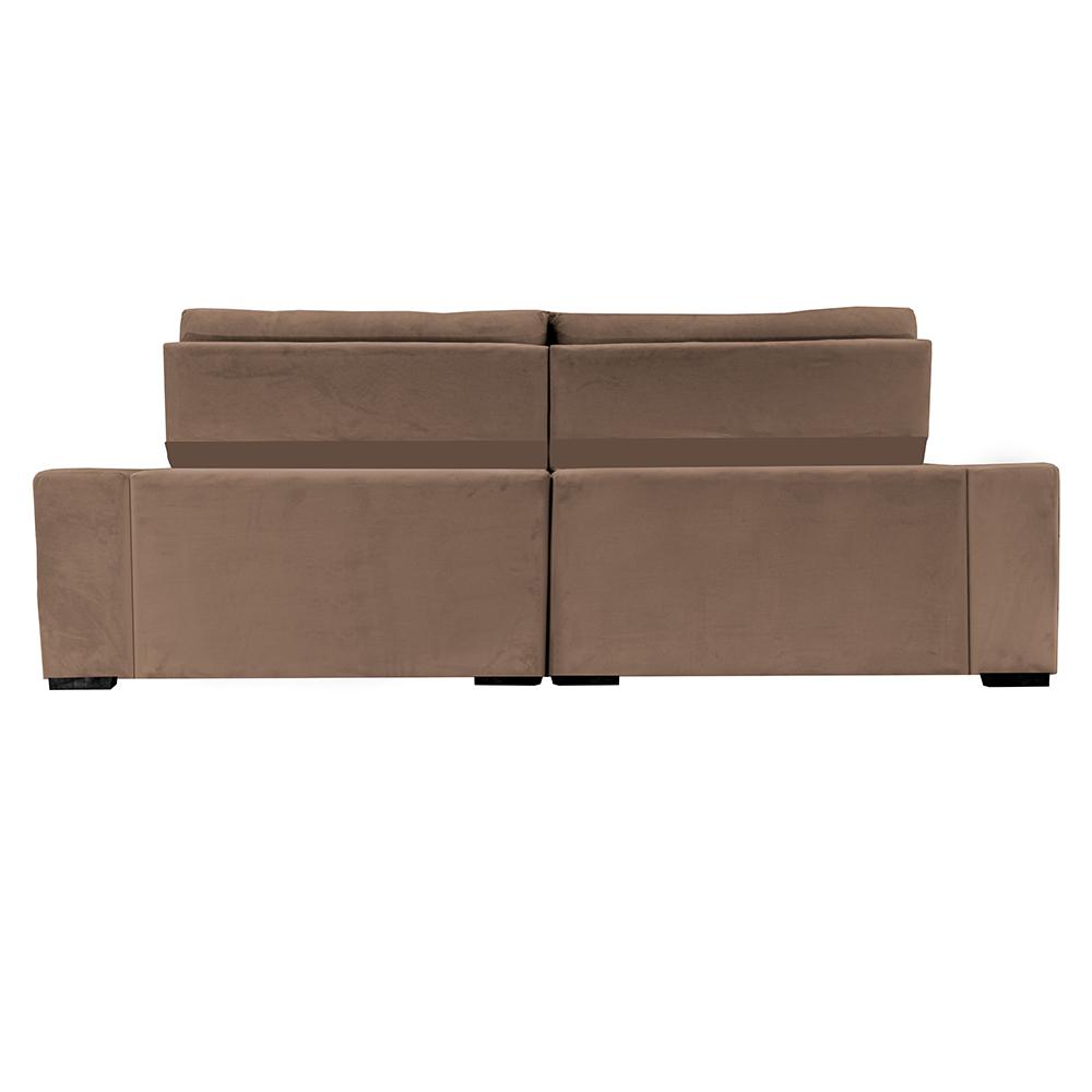 Sofá Retrátil e Reclinável 2,75m Cama inBox Big Puffer com SoftGel D40 Velupluma Castor