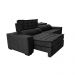 Sofá Retrátil e Reclinável 2,75m Cama inBox Big Puffer com SoftGel D40 Velupluma Preto