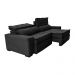 Sofá Retrátil e Reclinável 2,75m Cama inBox Big Puffer com SoftGel D40 Velupluma Preto