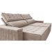 Sofá Retrátil e Reclinável 2,75m Cama inBox Big Star com SoftGel D40 Velupluma Bege