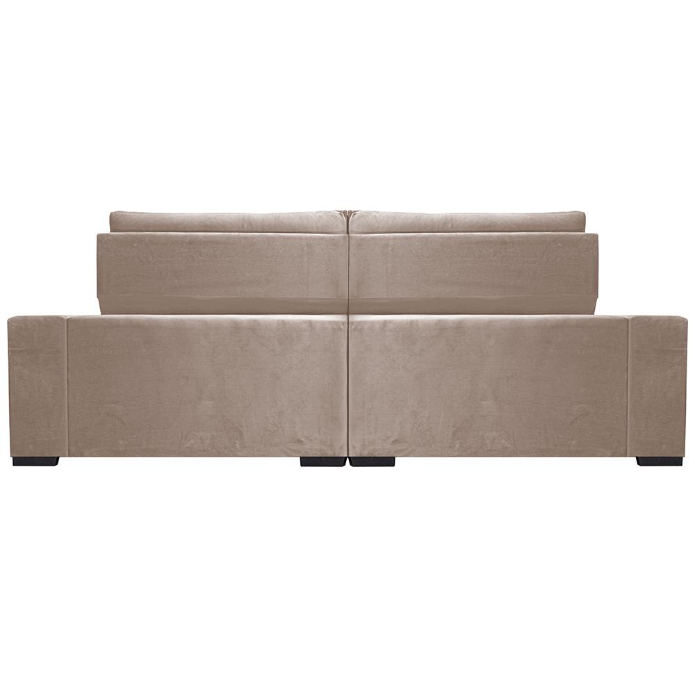 Sofá Retrátil e Reclinável 2,75m Cama inBox Big Star com SoftGel D40 Velupluma Bege