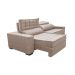 Sofá Retrátil e Reclinável 2,75m Cama inBox Big Star com SoftGel D40 Velupluma Bege