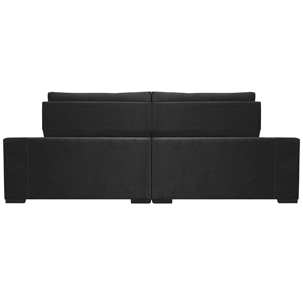 Sofá Retrátil e Reclinável 2,75m Cama inBox Big Star com SoftGel D40 Velupluma Preto
