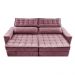 Sofá Retrátil e Reclinável 2,75m Cama inBox Big Star com SoftGel D40 Velupluma Rose