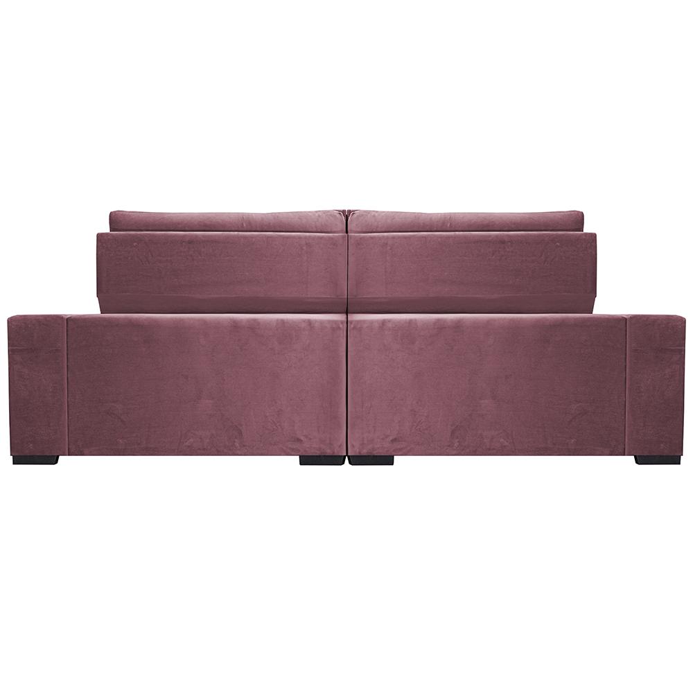 Sofá Retrátil e Reclinável 2,75m Cama inBox Big Star com SoftGel D40 Velupluma Rose