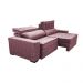 Sofá Retrátil e Reclinável 2,75m Cama inBox Big Star com SoftGel D40 Velupluma Rose