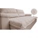Sofá Retrátil e Reclinável 2,75m Molas Ensacadas Cama inBox Big Home com Bordado 3D Linho Bege Claro