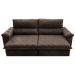 Sofá Retrátil e Reclinável 2,75m Molas Ensacadas Cama inBox Big Home com Bordado 3D Velusoft Café