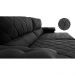 Sofá Retrátil e Reclinável 2,75m Molas Ensacadas Cama inBox Big Home com Bordado 3D Velusoft Preto