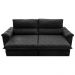 Sofá Retrátil e Reclinável 2,75m Molas Ensacadas Cama inBox Big Home com Bordado 3D Velusoft Preto