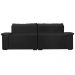 Sofá Retrátil e Reclinável 2,75m Molas Ensacadas Cama inBox Big Home com Bordado 3D Velusoft Preto