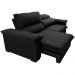 Sofá Retrátil e Reclinável 2,75m Molas Ensacadas Cama inBox Big Home com Bordado 3D Velusoft Preto