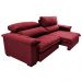 Sofá Retrátil e Reclinável 2,75m Molas Ensacadas Cama inBox Big Home com Bordado 3D Velusoft Vinho