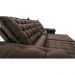 Sofá Retrátil e Reclinável 2,75m Molas Ensacadas Cama inBox Big Space com Bordado 3D Velusoft Café