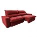 Sofá Retrátil e Reclinável 2,75m Molas Ensacadas Cama inBox Elegance com ThermoGel Velusoft Vermelho
