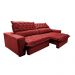 Sofá Retrátil e Reclinável 2,75m Molas Ensacadas Cama inBox Spazus com Bordado 3D Velusoft Vermelho