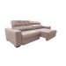 Sofá Retrátil e Reclinável 2,75m Molas Ensacadas Cama inBox Style Thermo Gel Linho Bege Claro