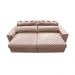 Sofá Retrátil e Reclinável 2,75m Molas Ensacadas Cama inBox Style Thermo Gel Linho Bege Escuro
