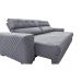 Sofá Retrátil e Reclinável 2,75m Molas Ensacadas Cama inBox Style Thermo Gel Linho Cinza Claro