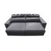 Sofá Retrátil e Reclinável 2,75m Molas Ensacadas Cama inBox Style Thermo Gel Linho Cinza Escuro