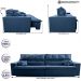 Sofá Retrátil e Reclinável 2,92m Luxos Cama inBox Velusoft Azul