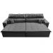 Sofá Retrátil e Reclinável 2,92m Luxos Cama inBox Velusoft Cinza