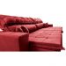 Sofá Retrátil e Reclinável 2,92m Luxos Cama inBox Velusoft Vermelho