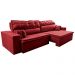 Sofá Retrátil e Reclinável 2,92m Luxos Cama inBox Velusoft Vermelho