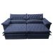 Sofá Retrátil e Reclinável 2,92m Molas Ensacadas Cama inBox Alemanha de Viscoelástico Velusoft Azul