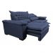Sofá Retrátil e Reclinável 2,92m Molas Ensacadas Cama inBox Alemanha de Viscoelástico Velusoft Azul