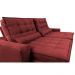 Sofá Retrátil e Reclinável 2,92m Molas Ensacadas Cama inBox Catar Velusoft Vermelho