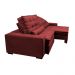 Sofá Retrátil e Reclinável 2,92m Molas Ensacadas Cama inBox Catar Velusoft Vermelho