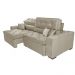 Sofá Retrátil e Reclinável 2,92m com Molas Cama inBox Estilo Suede Velusoft Bege