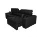 Sofá Retrátil e Reclinável 2,92m com Molas Cama inBox Estilo Suede Velusoft Preto