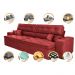 Sofá Retrátil e Reclinável 2,92m com Molas Cama inBox Estilo Suede Velusoft Vermelho