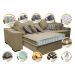 Sofá Retrátil e Reclinável 2,92m com Molas Ensacadas Cama Inbox Supreme Tecido Suede Velusoft Bege