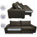 Sofá Retrátil e Reclinável 2,92m com Molas Ensacadas Cama Inbox Supreme Tecido Suede Velusoft Café