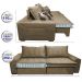 Sofá Retrátil e Reclinável 2,92m com Molas Ensacadas Cama Inbox Supreme Tecido Suede Velusoft Castor
