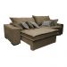 Sofá Retrátil e Reclinável 2,92m com Molas Ensacadas Cama Inbox Supreme Tecido Suede Velusoft Castor