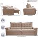 Sofá Retrátil e Reclinável 2,95m Cama inBox Big Fresh com SoftGel D40 Velupluma Bege
