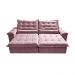 Sofá Retrátil e Reclinável 2,95m Cama inBox Big Fresh com SoftGel D40 Velupluma Rose